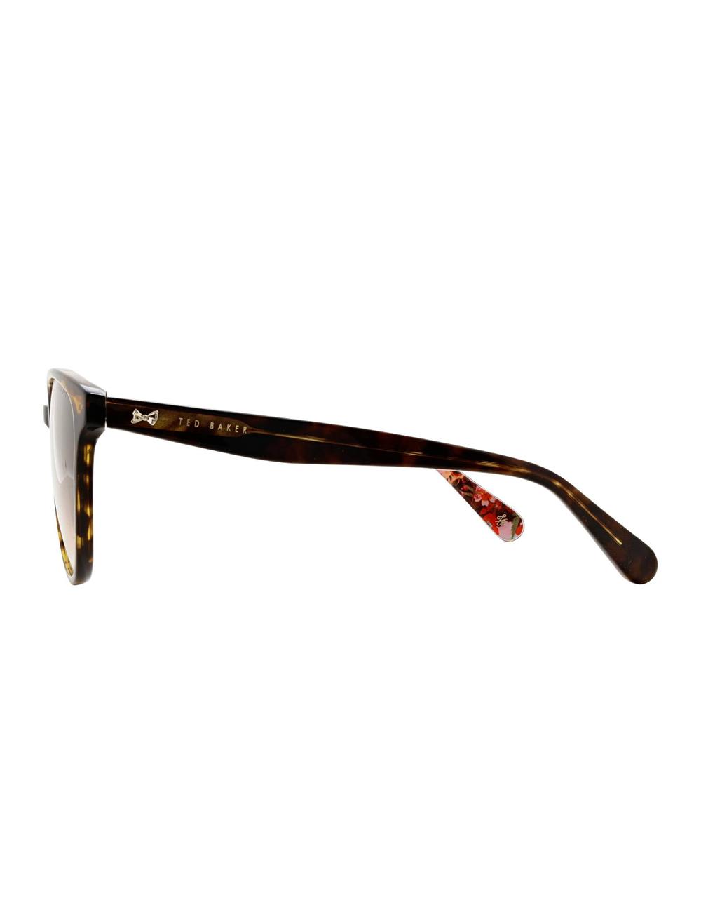 Ted Baker FLORI - Classic Round Print Detail Zonnebril Dames Bruin | BKNC-70148