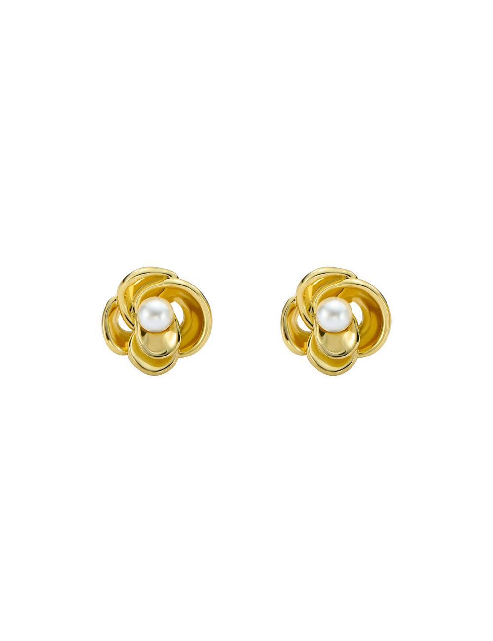 Ted Baker FLO - Pearl Flower Stud Oorbellen Dames Goud | XQVU-30572
