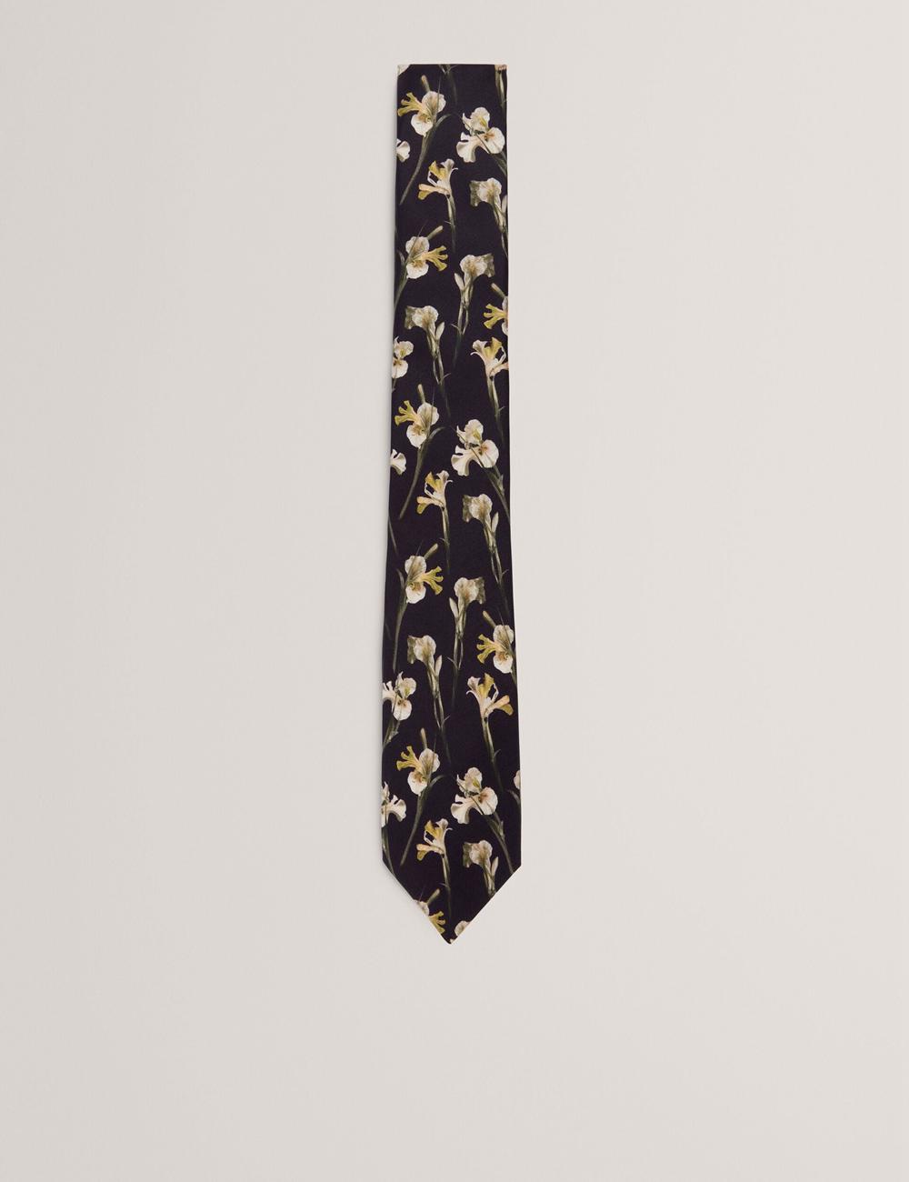 Ted Baker FRINTON - Orchid Floral Print Silk Stropdassen Heren Zwart | AVGK-52846