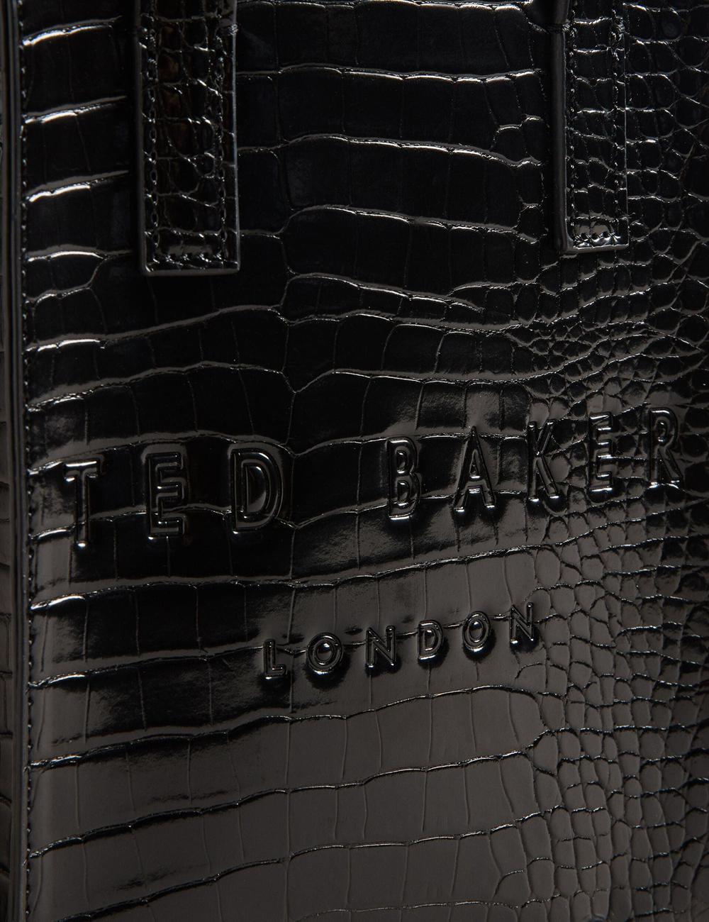 Ted Baker GATOCON - Mini Croc Effect Icon Tote Tassen Dames Zwart | MOHQ-92740