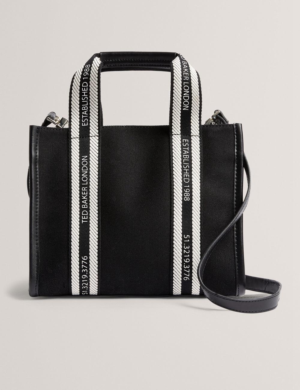 Ted Baker GEORJEA - Branded Webbing Canvas Small Tote Tassen Dames Zwart | UHPQ-64580