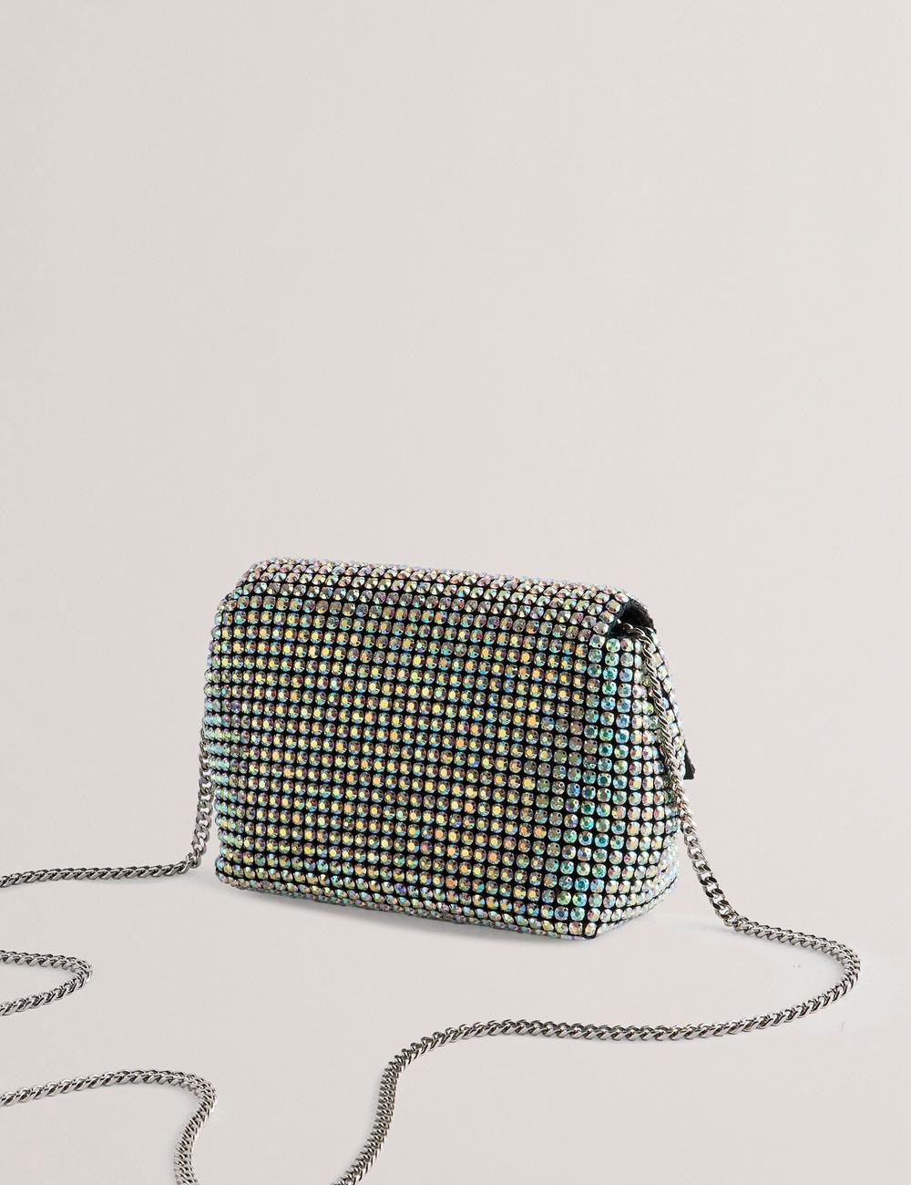 Ted Baker GLITERS - Crystal Embellished Mini Crossbodytassen Dames Zilver | DFHA-68074