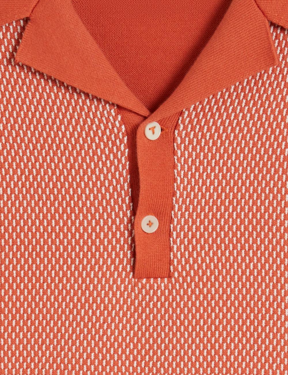 Ted Baker GREGRY - Short Sleeve Small Stitch Knitted Poloshirt Heren Rood | PTAD-94860