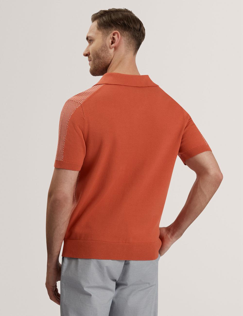 Ted Baker GREGRY - Short Sleeve Small Stitch Knitted Poloshirt Heren Rood | PTAD-94860