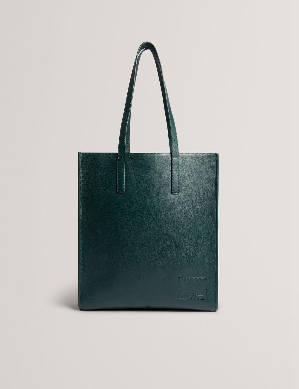 Ted Baker GRIFFIS - Tall Grained Leather Tote Tassen Heren Groen | TCSG-57269