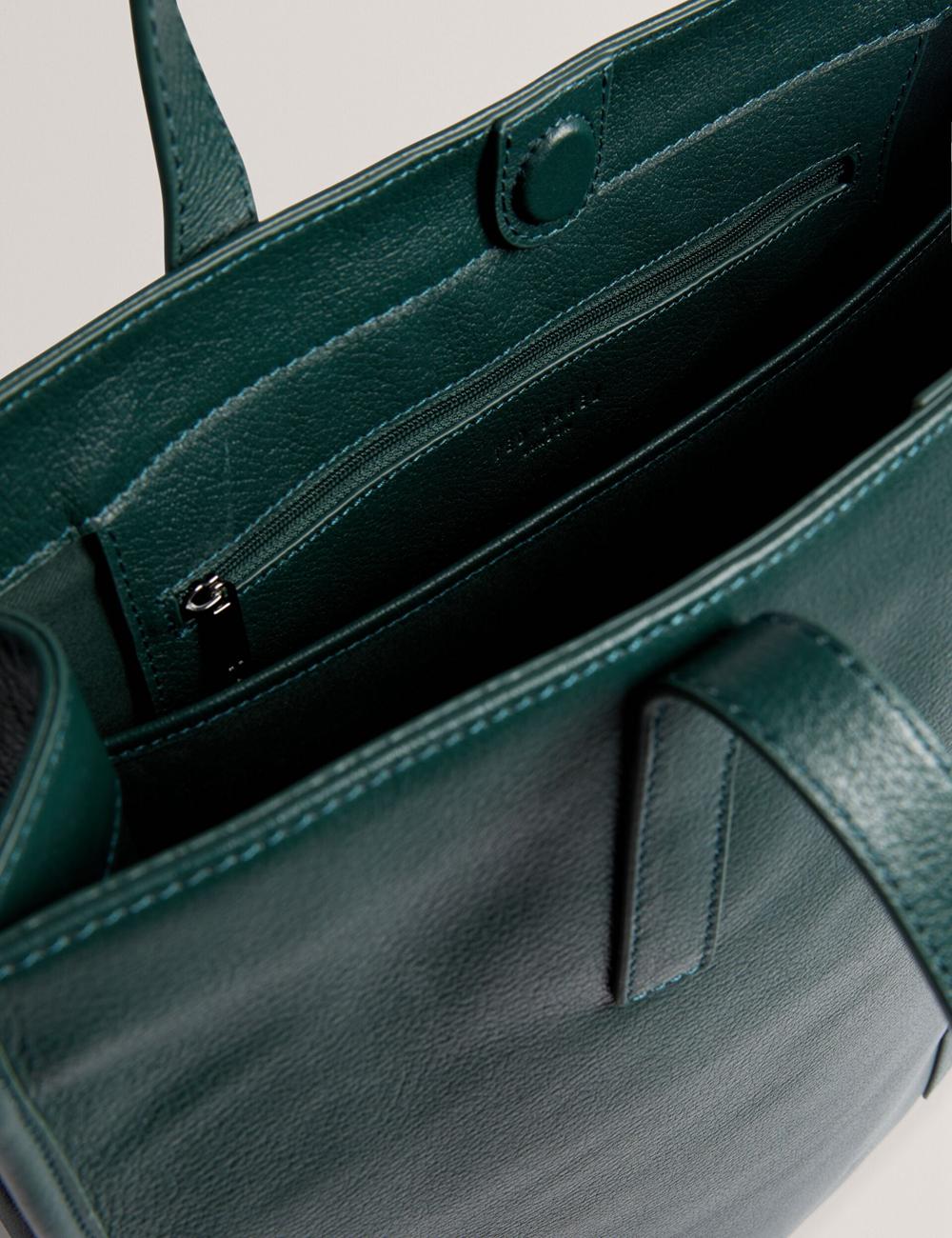 Ted Baker GRIFFIS - Tall Grained Leather Tote Tassen Heren Groen | TCSG-57269