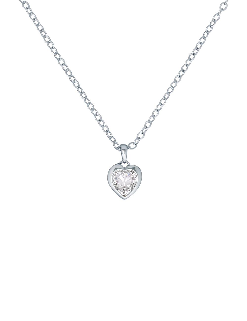 Ted Baker HANNELA - Solitaire Crystal Heart Pendant Kettingen Dames Zilver | ZIJD-83569