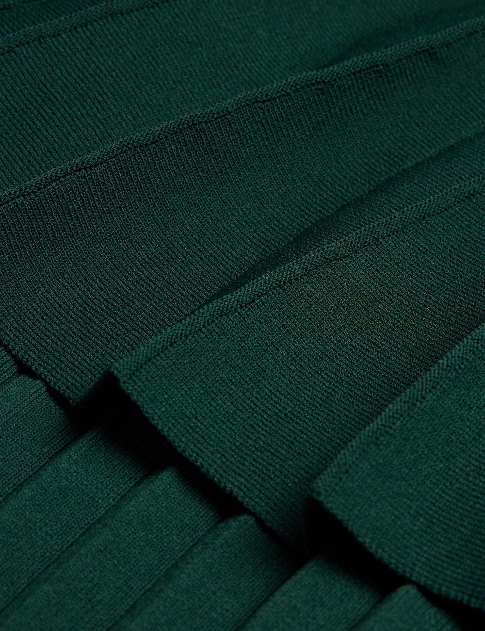 Ted Baker IIVANNA - Ribbed Knit Top With Fluted Short Sleeves Jumpers Dames Groen | VZLO-40356