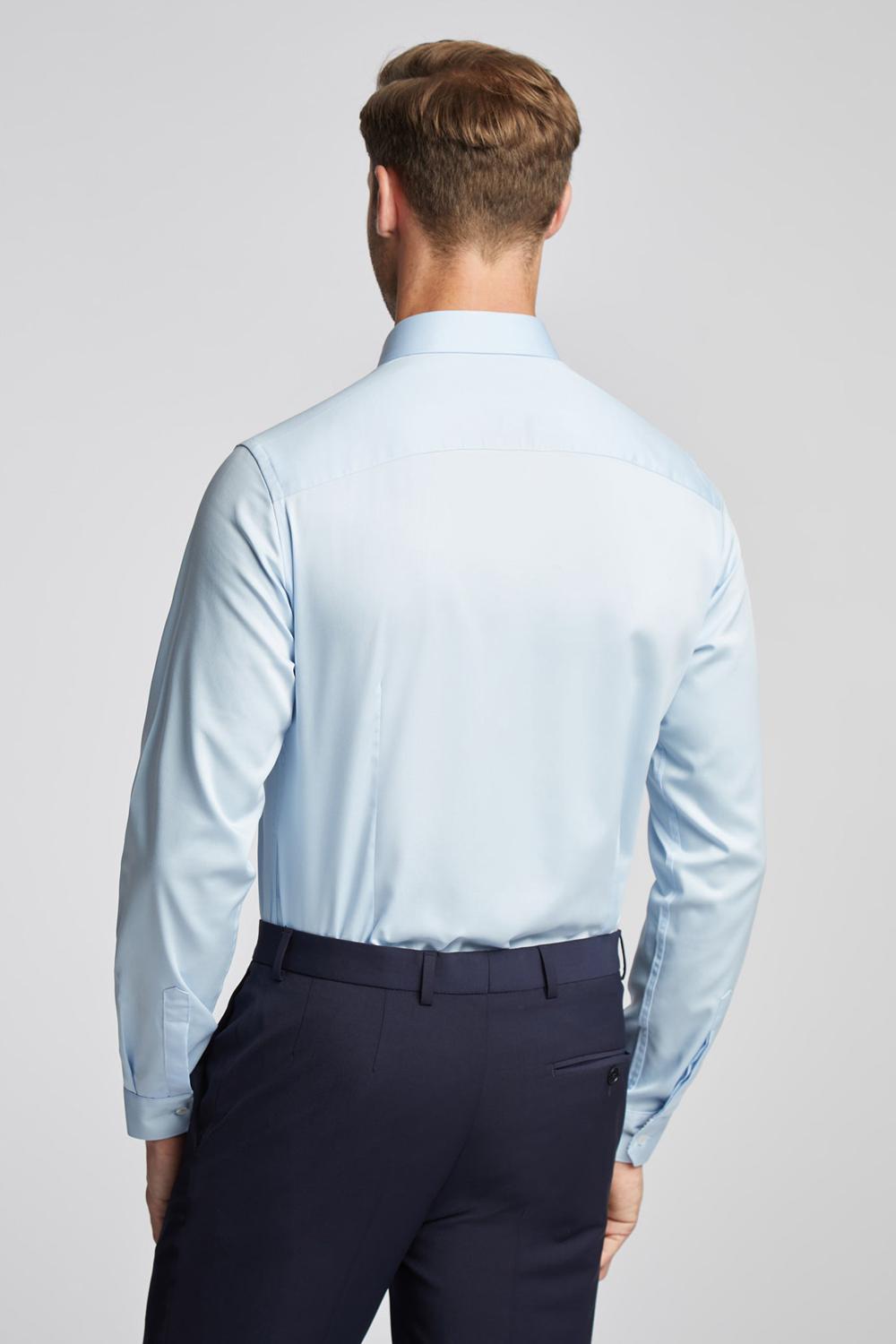 Ted Baker ISLA - Slim Fit Pure Cotton Overhemd Heren Blauw | JGMO-47832
