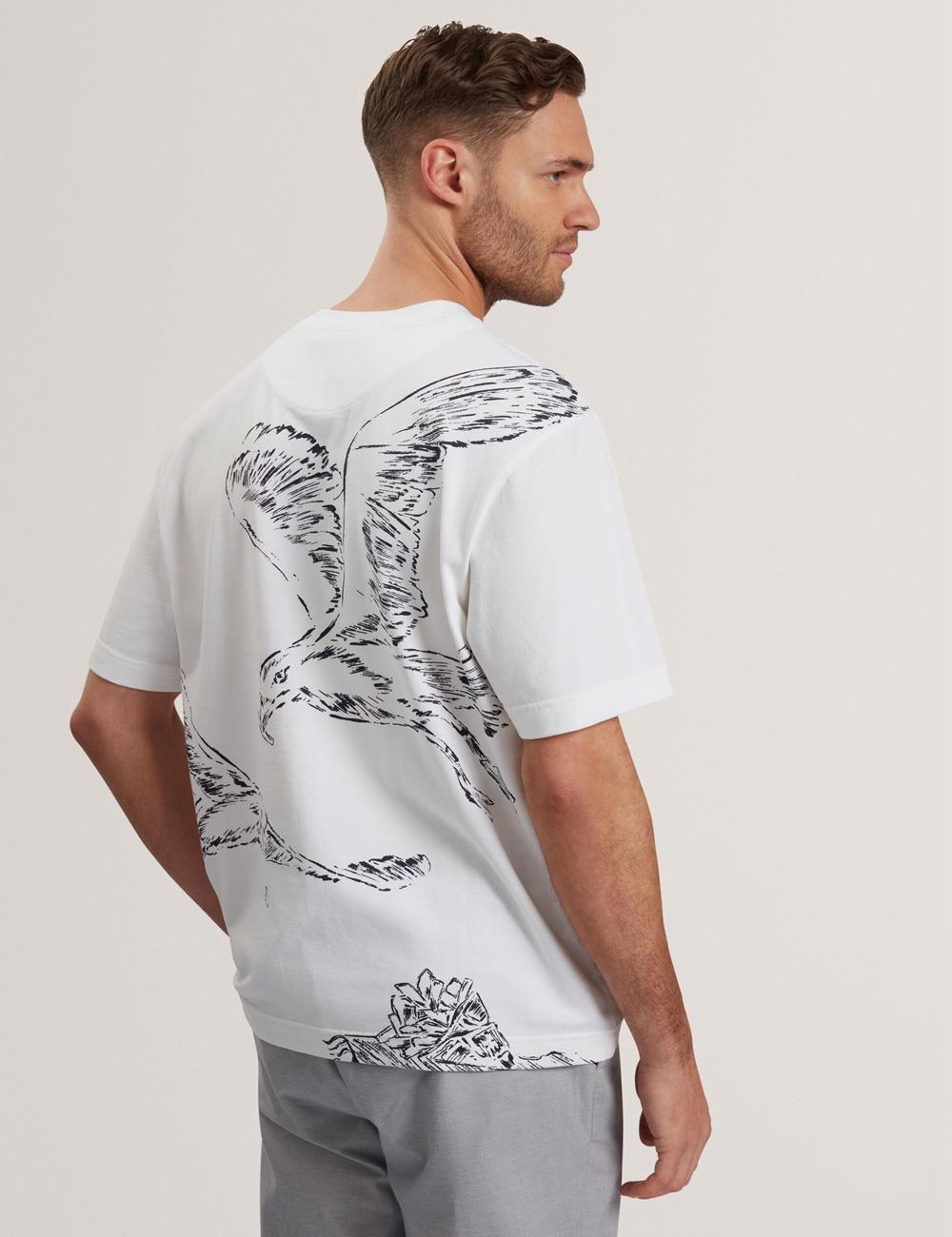 Ted Baker JAMESIO - Short Sleeve Graphic Seagull T-shirts Heren Wit | IFYB-93527