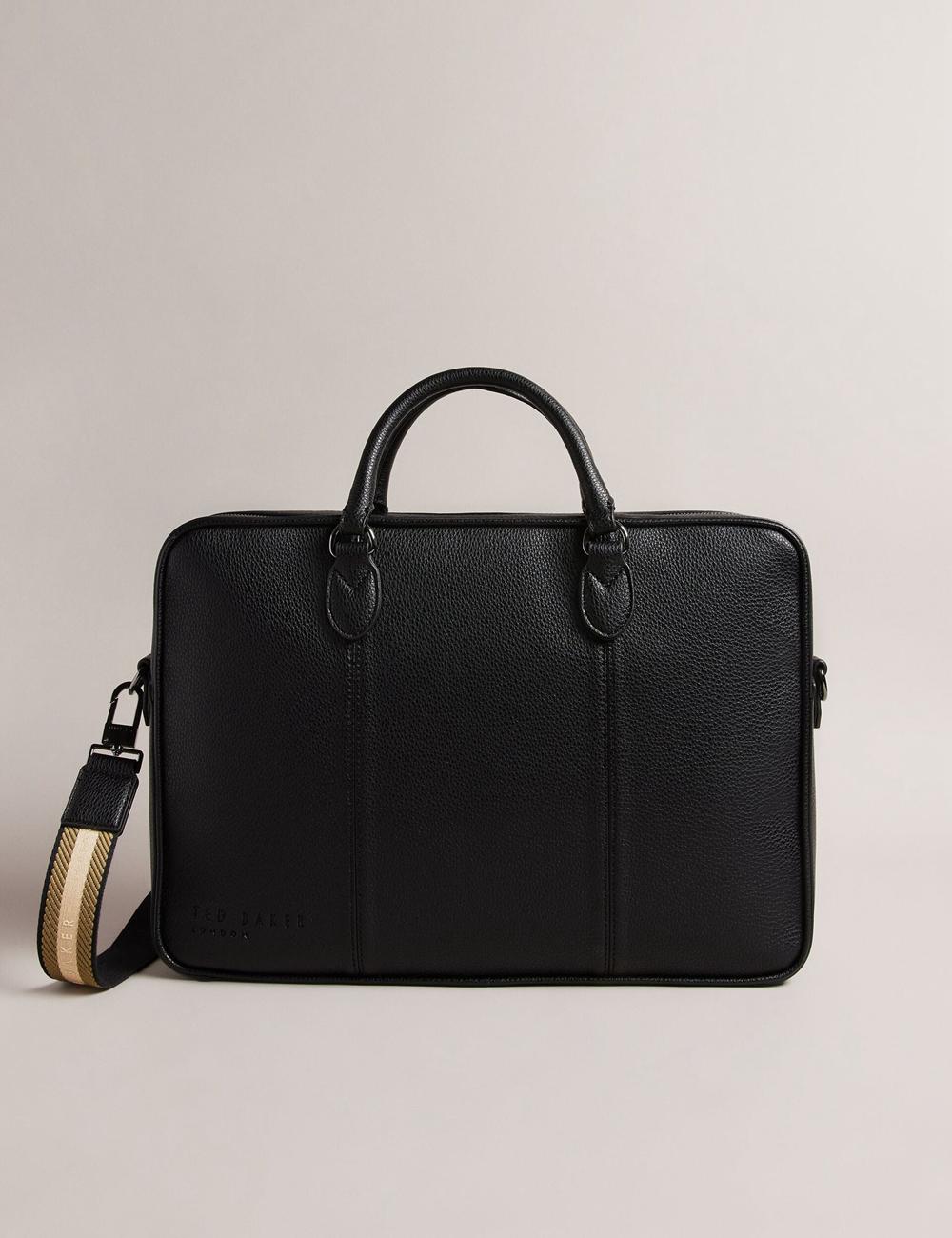 Ted Baker KADEN - Branded Webbing PU Leather Document Schoudertassen Heren Zwart | EQHX-23169