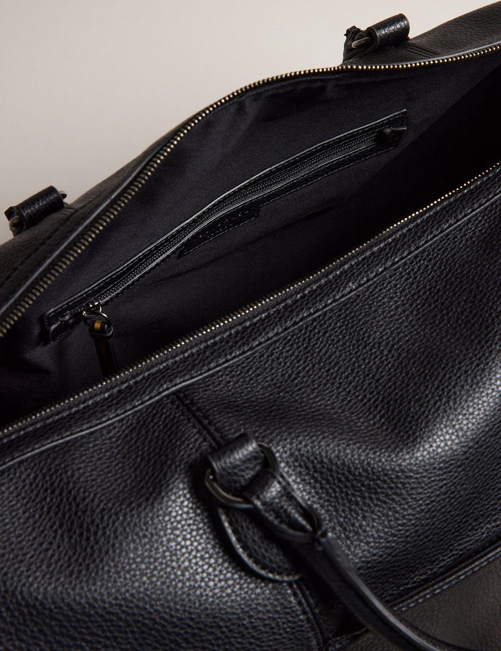 Ted Baker KALVIN - Webbing Faux Leather Holdall Bags Heren Zwart | LHGN-05691
