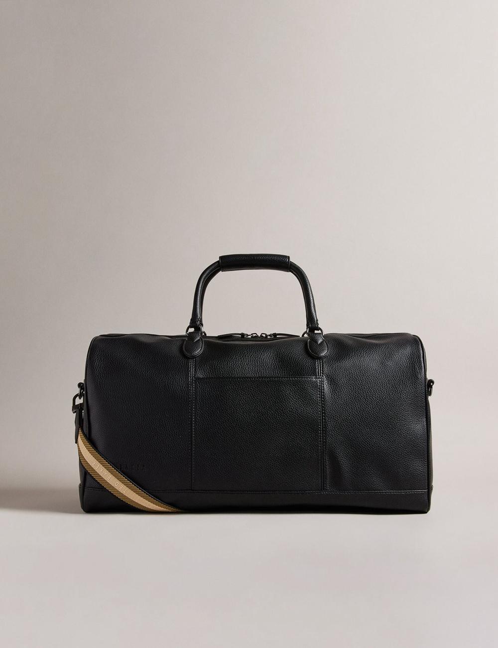 Ted Baker KALVIN - Webbing Faux Leather Holdall Bags Heren Zwart | LHGN-05691