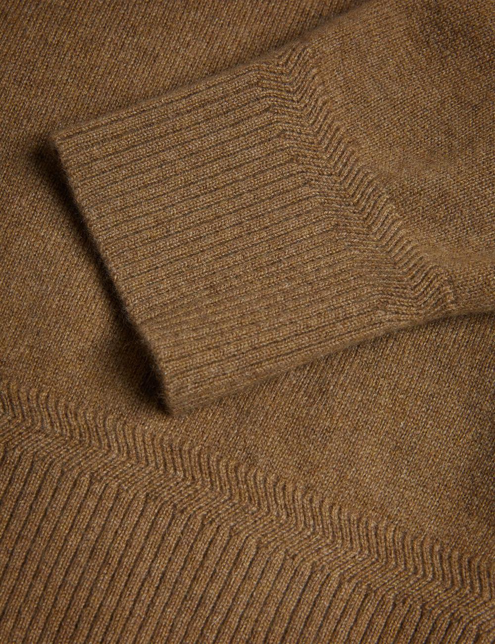 Ted Baker KAROLT - Cashmere Knit Long Sleeve Top Jumpers Heren Bruin | DOBN-86321