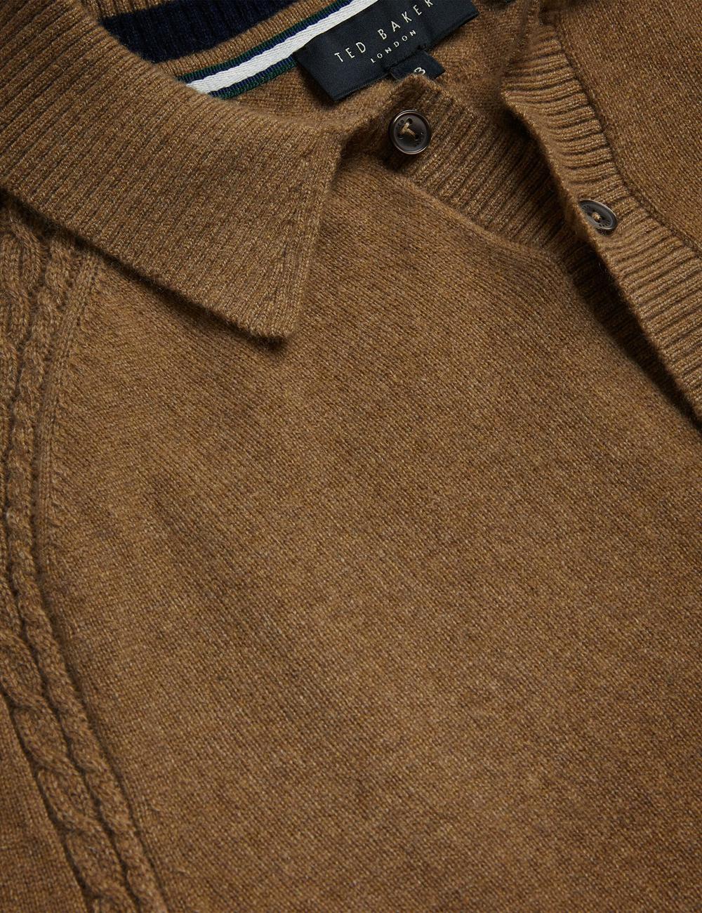 Ted Baker KAROLT - Cashmere Knit Long Sleeve Top Jumpers Heren Bruin | DOBN-86321