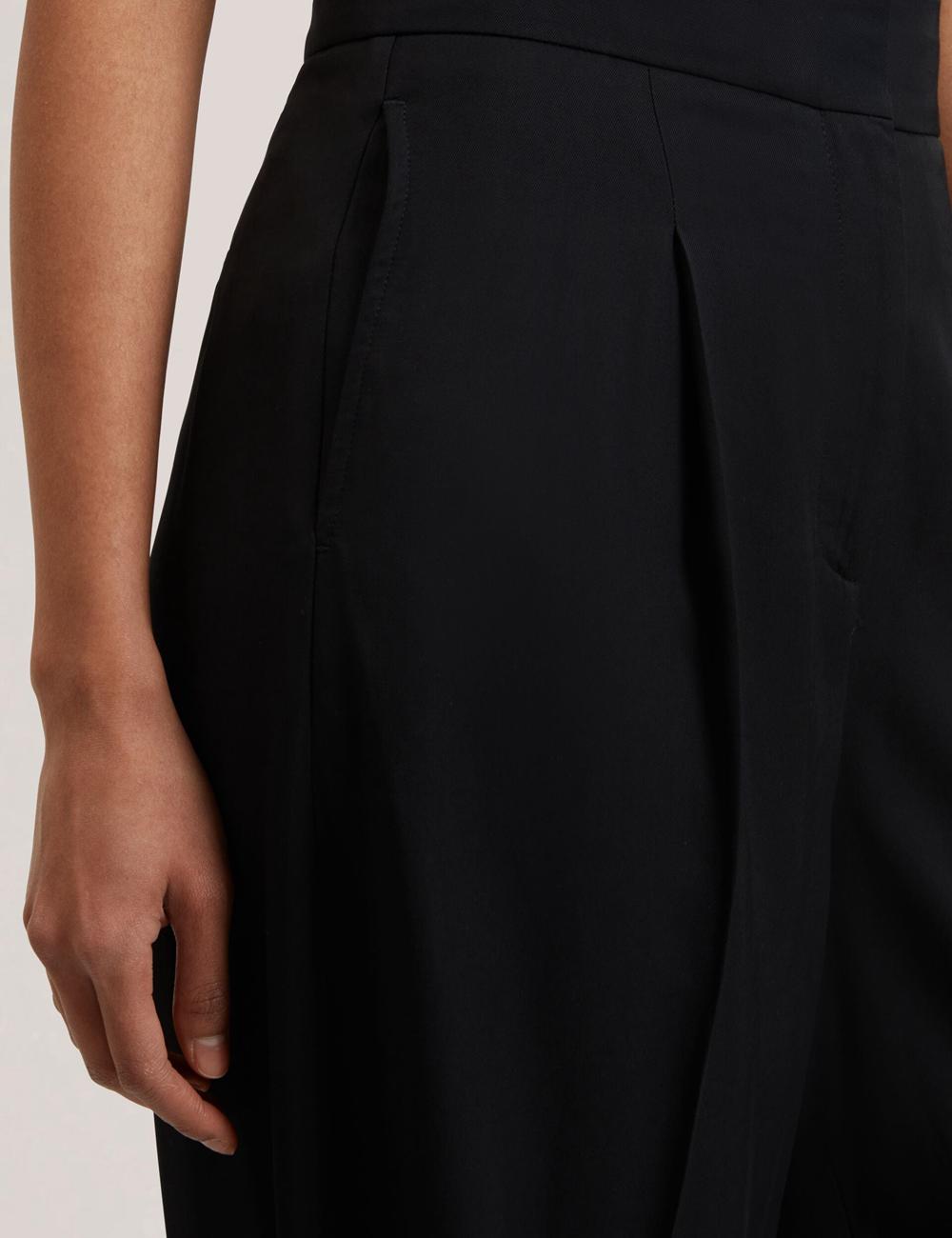 Ted Baker KIOLLI - Wool Blend Barrel Leg Tailored Broek Dames Zwart | MVNZ-41532
