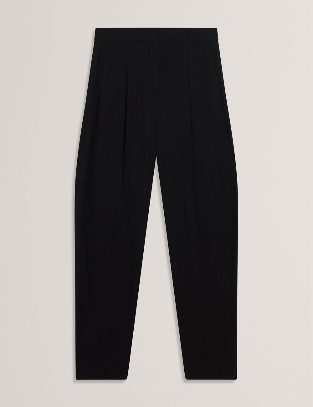 Ted Baker KIOLLI - Wool Blend Barrel Leg Tailored Broek Dames Zwart | MVNZ-41532