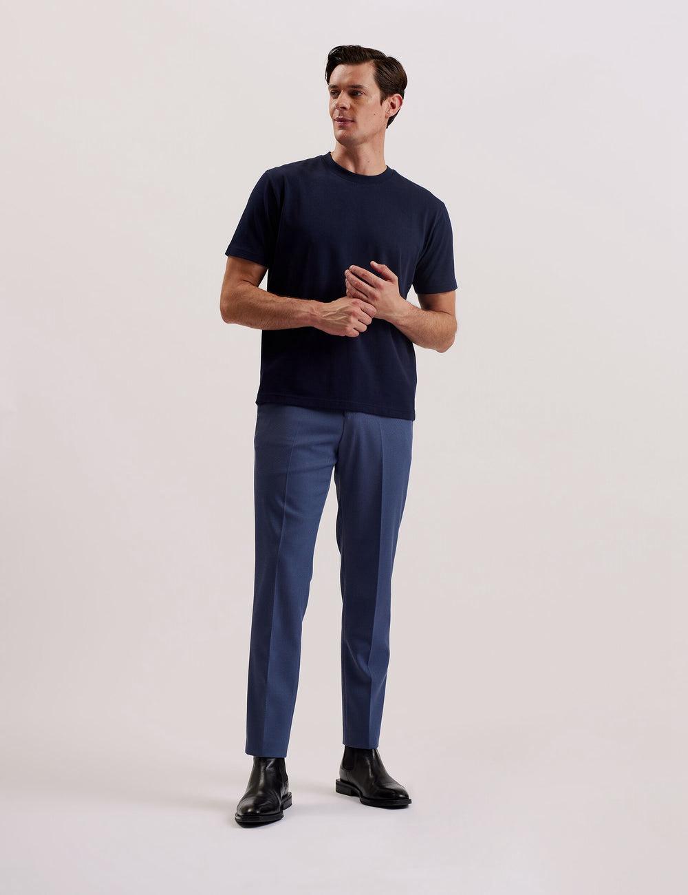 Ted Baker KORNKA - Short Sleeve Relaxed Fit Cotton T-shirts Heren Donkerblauw | WKHP-95083