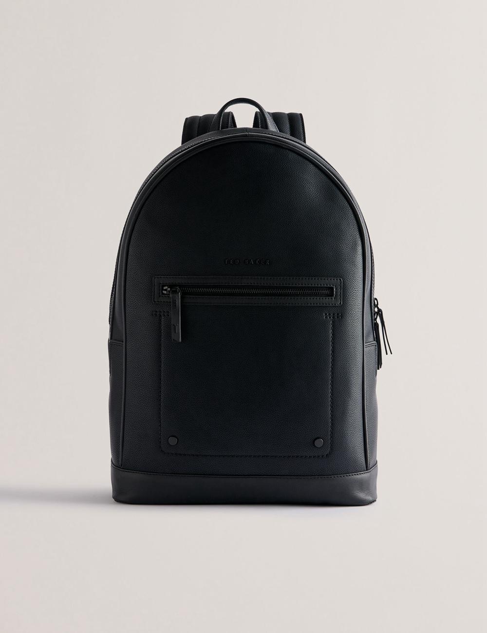 Ted Baker LANSEN - Textured Bonded Leather Rugzakken Heren Zwart | TIHN-89762