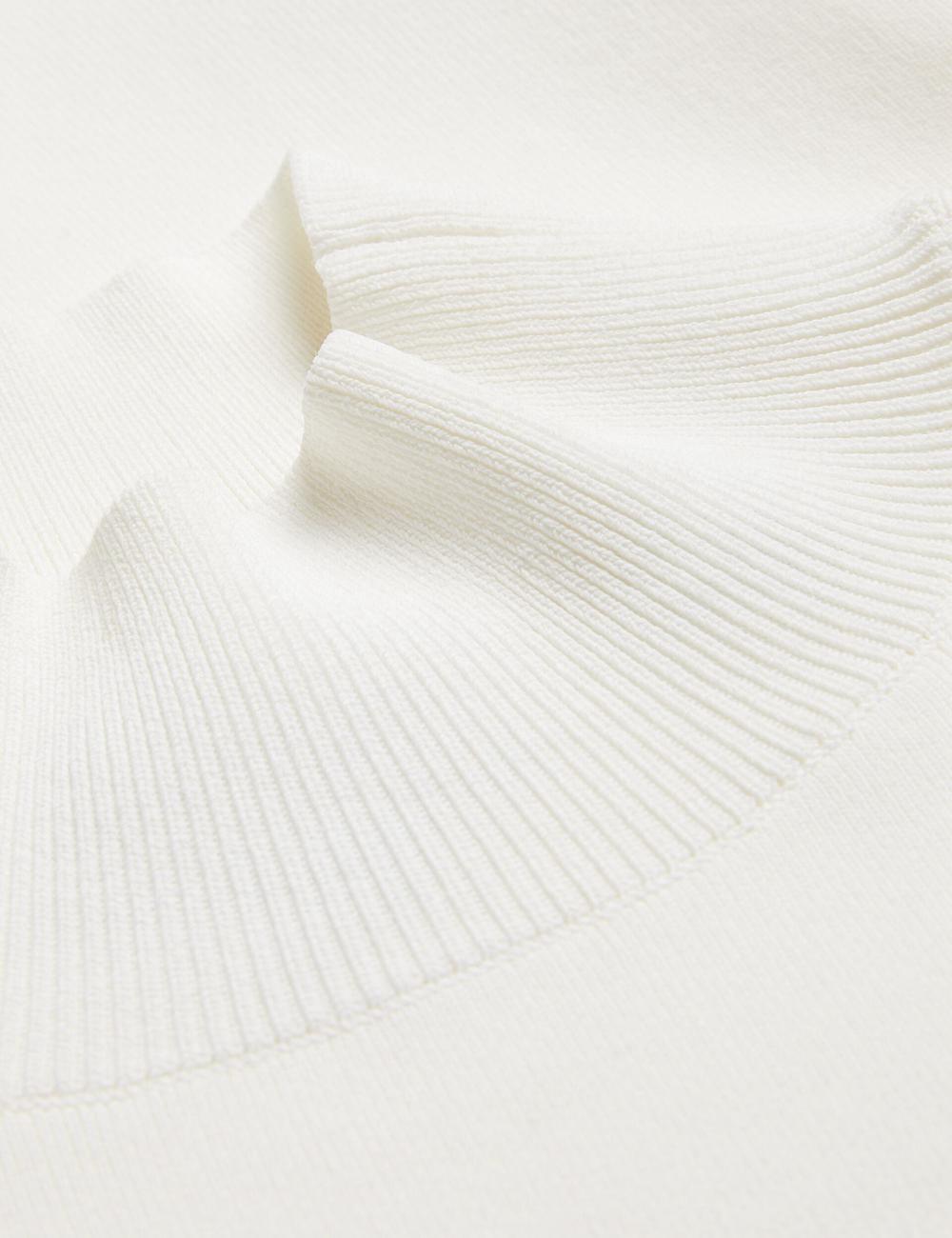 Ted Baker LAYNHA - Flared Sleeve High Neck Knitted Top Jumpers Dames Ivory | CIJT-63150