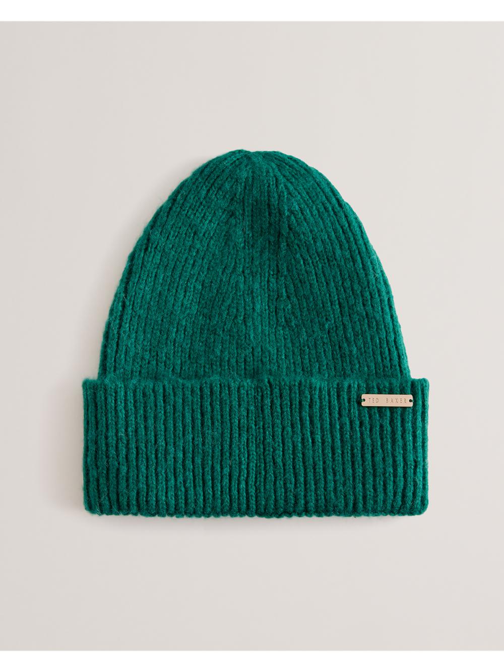 Ted Baker LIDIAAS - Wool Blend Ribbed Knit Beanie Hoeden Dames Groen | NPEZ-57082