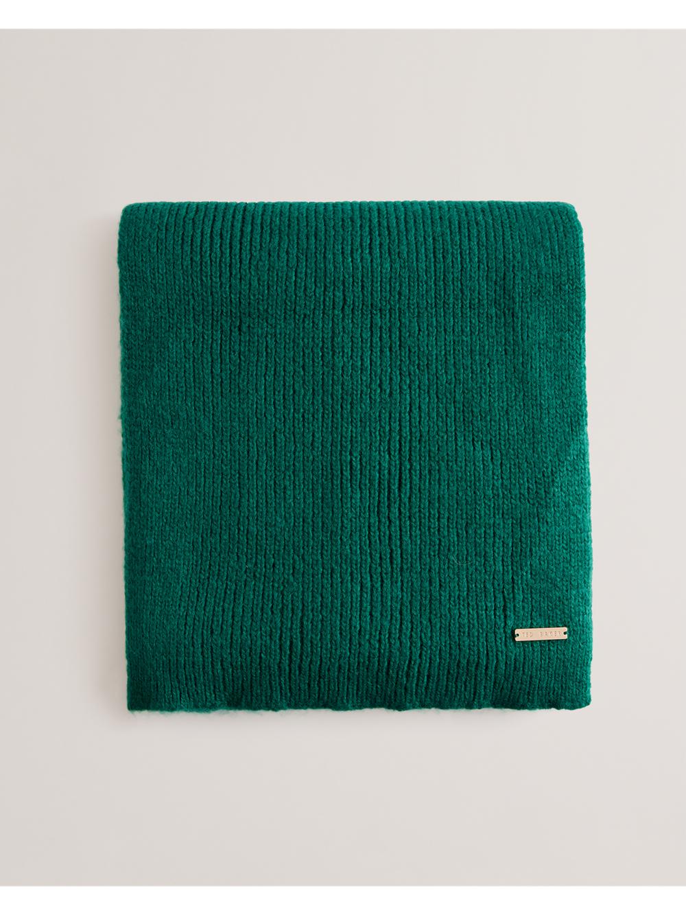 Ted Baker LIDIIES - Ribbed Wool Blend Knitted Sjaals Dames Groen | JXNP-71254