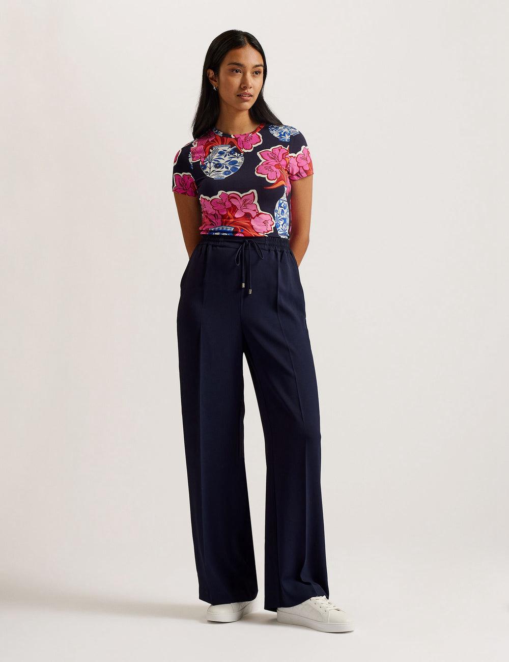 Ted Baker LILIAAH - Wide Leg Tailored Broek Dames Donkerblauw | EFTW-13068