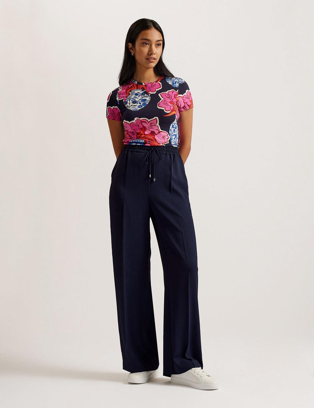 Ted Baker LILIAAH - Wide Leg Tailored Broek Dames Donkerblauw | EFTW-13068