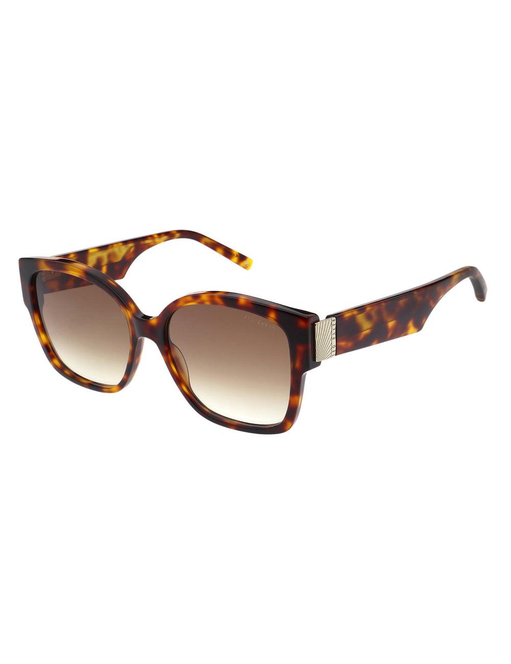 Ted Baker LINIA - Oversized Square Hardware Detail Zonnebril Dames Bruin | RDJO-28394