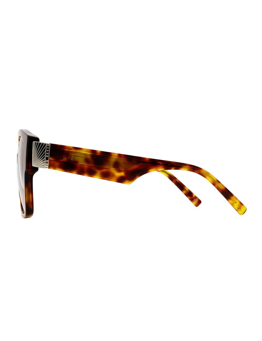 Ted Baker LINIA - Oversized Square Hardware Detail Zonnebril Dames Bruin | RDJO-28394