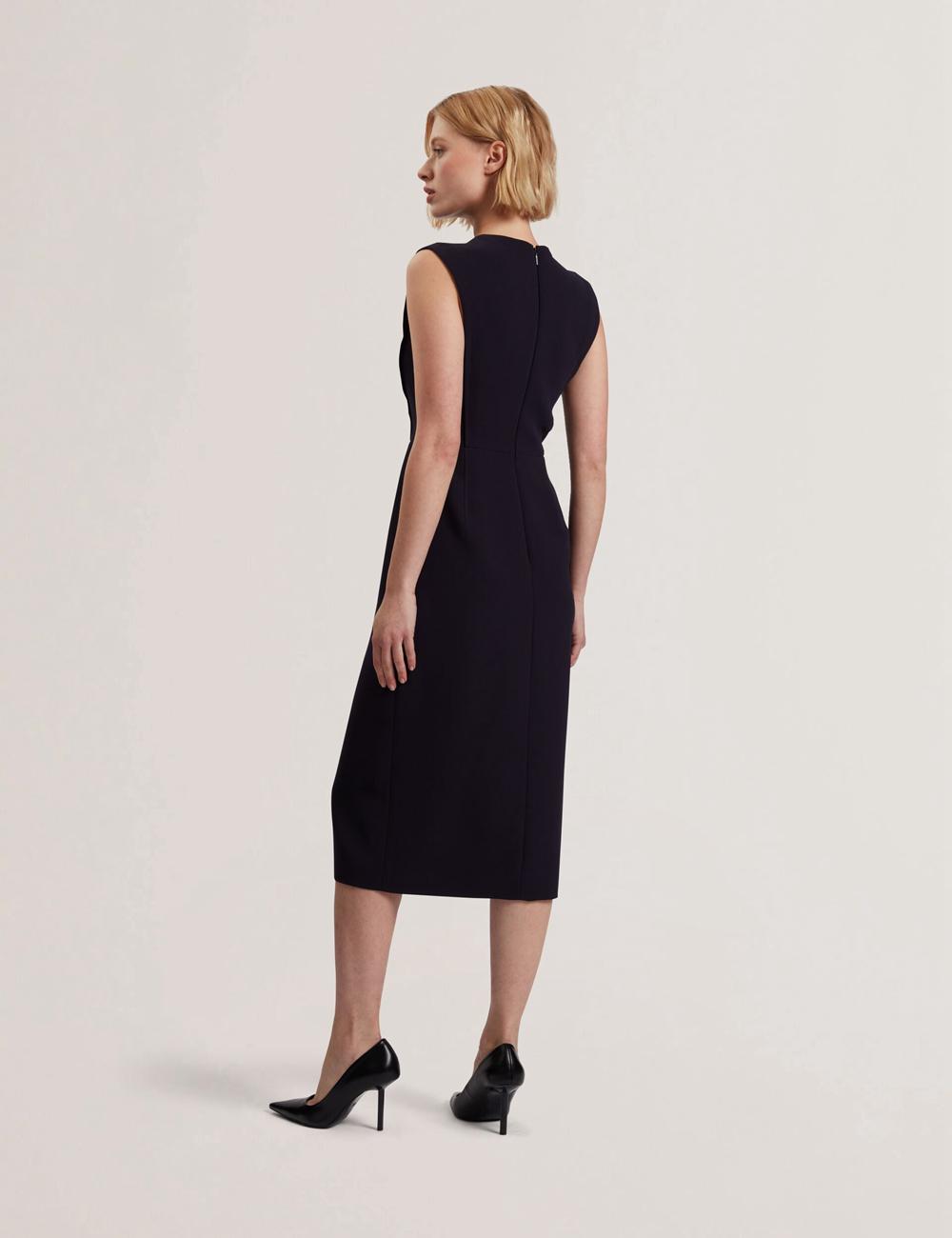 Ted Baker MANABDL - Tailored Sleeveless With Front Split Midi-jurk Dames Donkerblauw | MFIN-40863