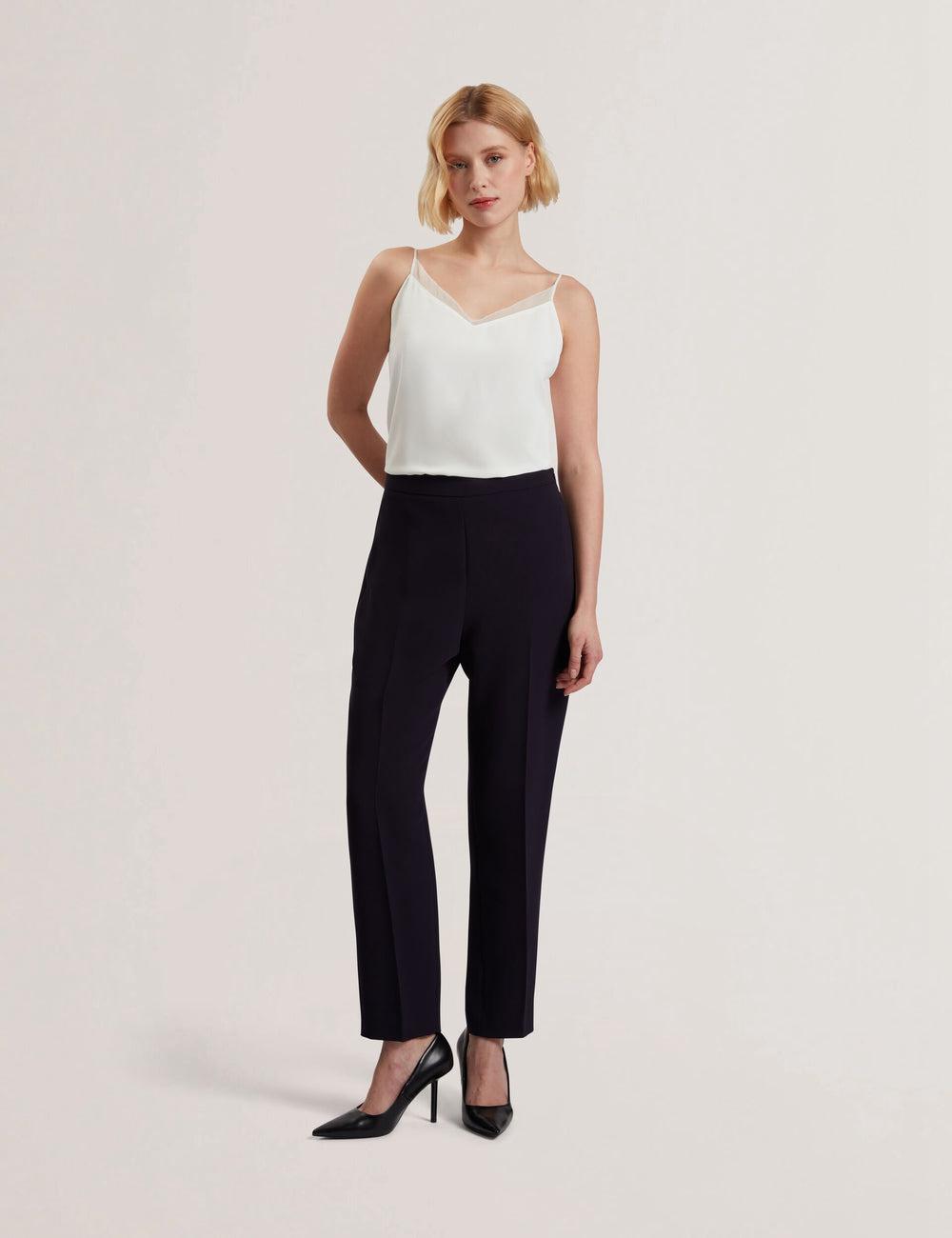 Ted Baker MANABTL - High Waist Tapered Leg Tailored Broek Dames Donkerblauw | QTPI-34928