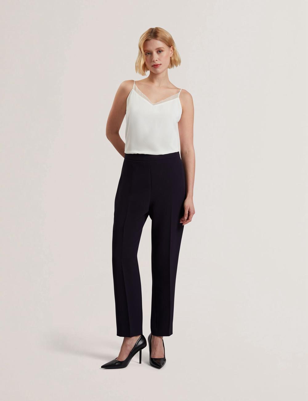 Ted Baker MANABTL - High Waist Tapered Leg Tailored Broek Dames Donkerblauw | QTPI-34928