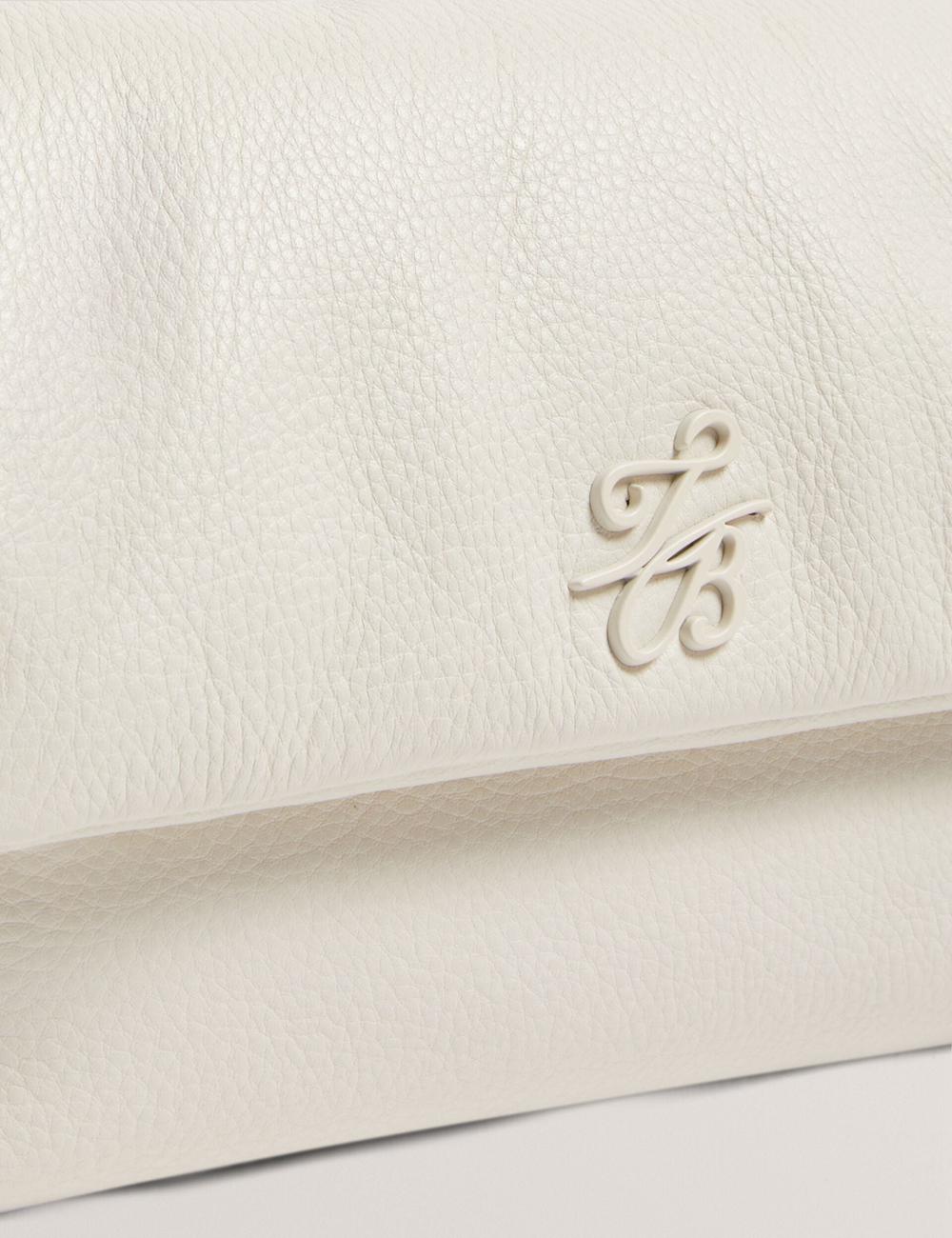 Ted Baker MARRISA - Padded Leather Fold Over Crossbodytassen Dames Ecru | OMZD-60294