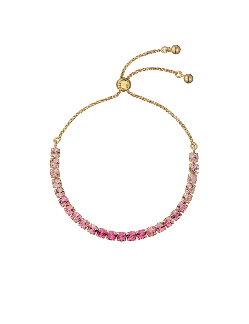 Ted Baker MELRAH - Crystal Adjustable Tennis Armbanden Dames Roze | NKFP-29380