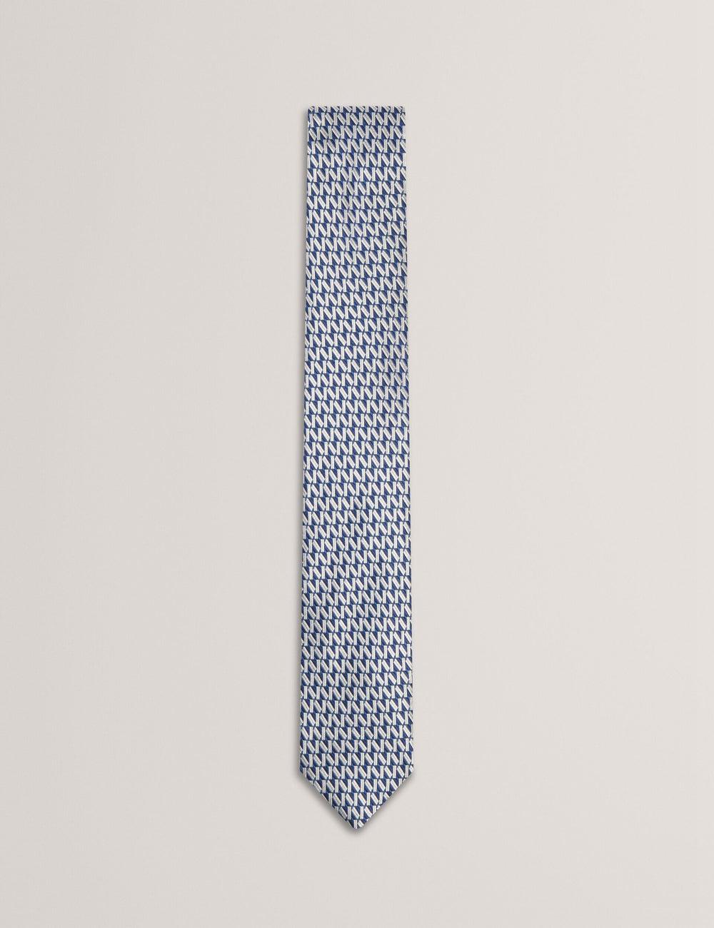Ted Baker MILAK - Geometric Pattern Silk Stropdassen Heren Donkerblauw | EYQB-89261