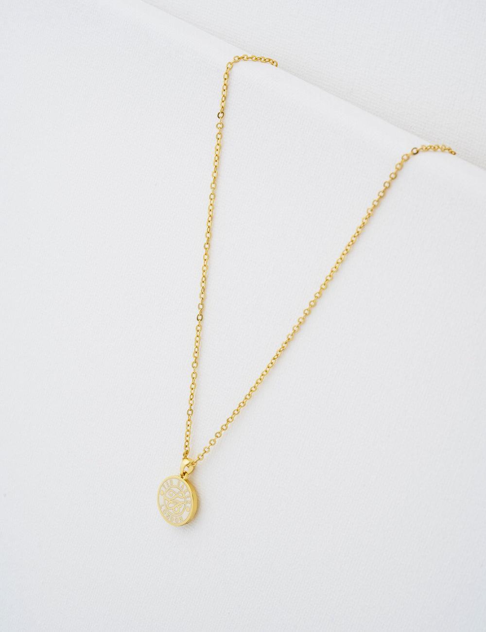 Ted Baker MONELLA - Monogram Logo Coin Pendant Kettingen Dames Goud | HGTX-31529