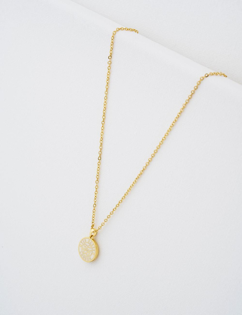 Ted Baker MONELLA - Monogram Logo Coin Pendant Kettingen Dames Goud | HGTX-31529
