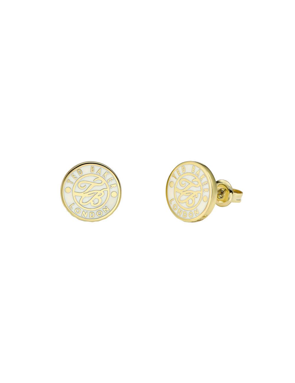 Ted Baker MONLIA - Monogram Logo Stud Oorbellen Dames Goud | YRUV-02784