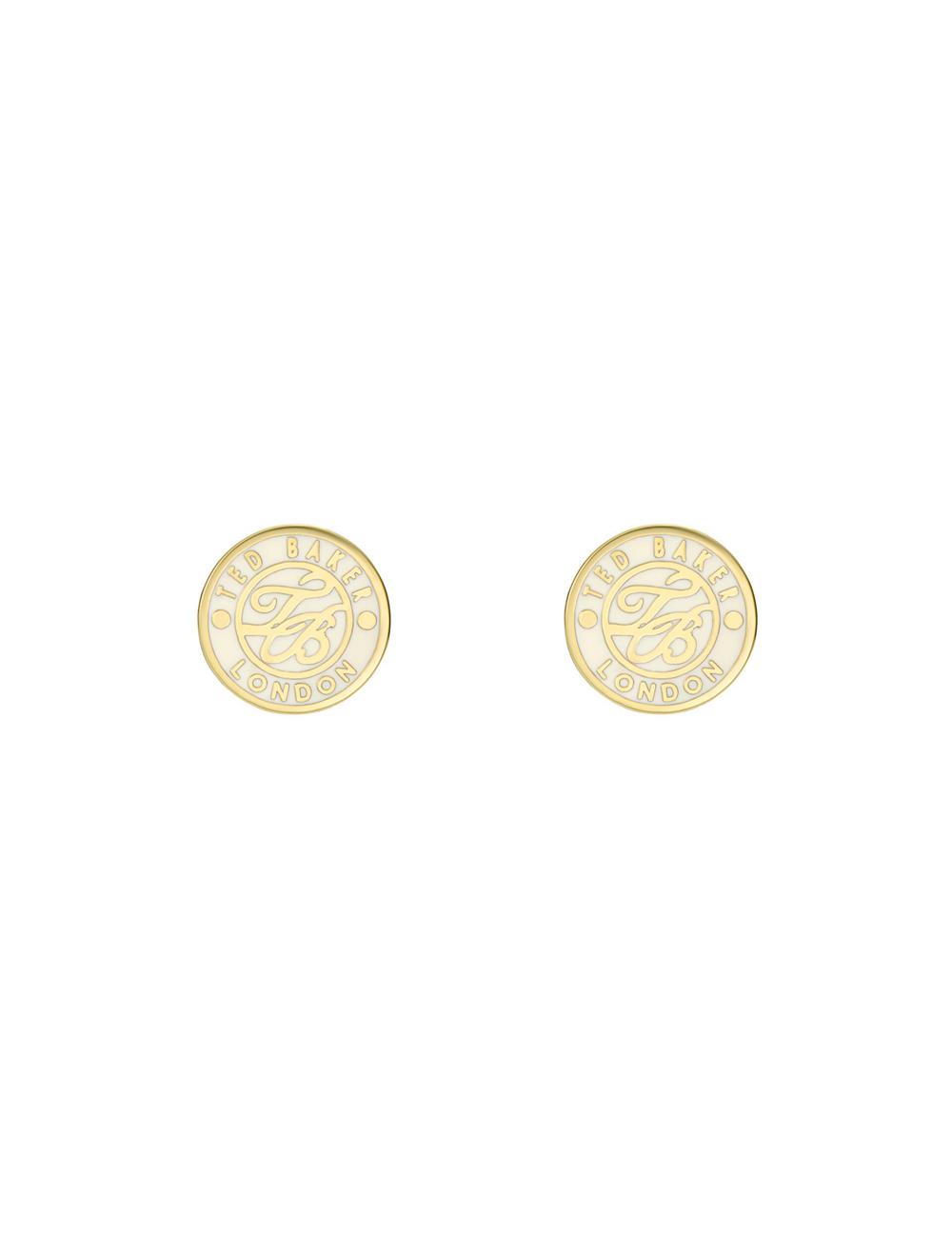 Ted Baker MONLIA - Monogram Logo Stud Oorbellen Dames Goud | YRUV-02784