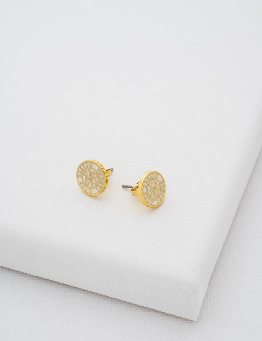 Ted Baker MONLIA - Monogram Logo Stud Oorbellen Dames Goud | YRUV-02784