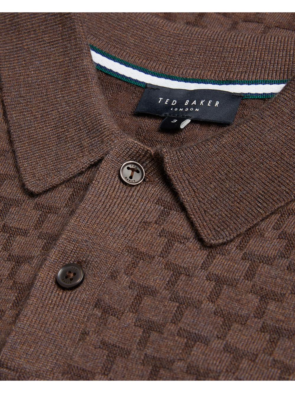 Ted Baker MORAR - Long Sleeve T Stitch Knitted Jumpers Heren Bruin | YSCI-93815