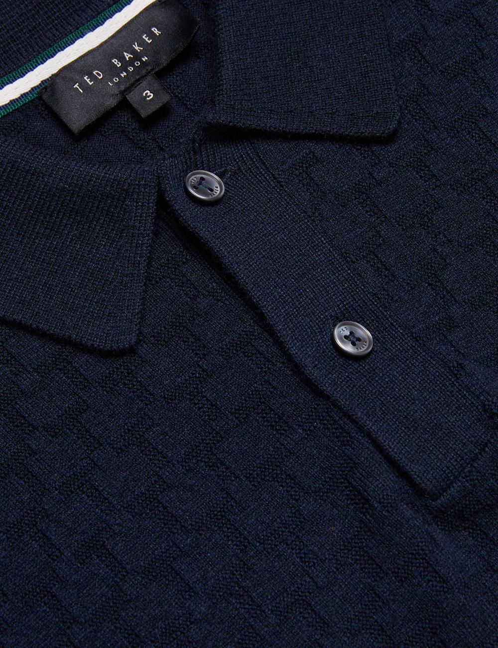 Ted Baker MORAR - T Knit Long Sleeve Top Jumpers Heren Donkerblauw | JCPM-29804