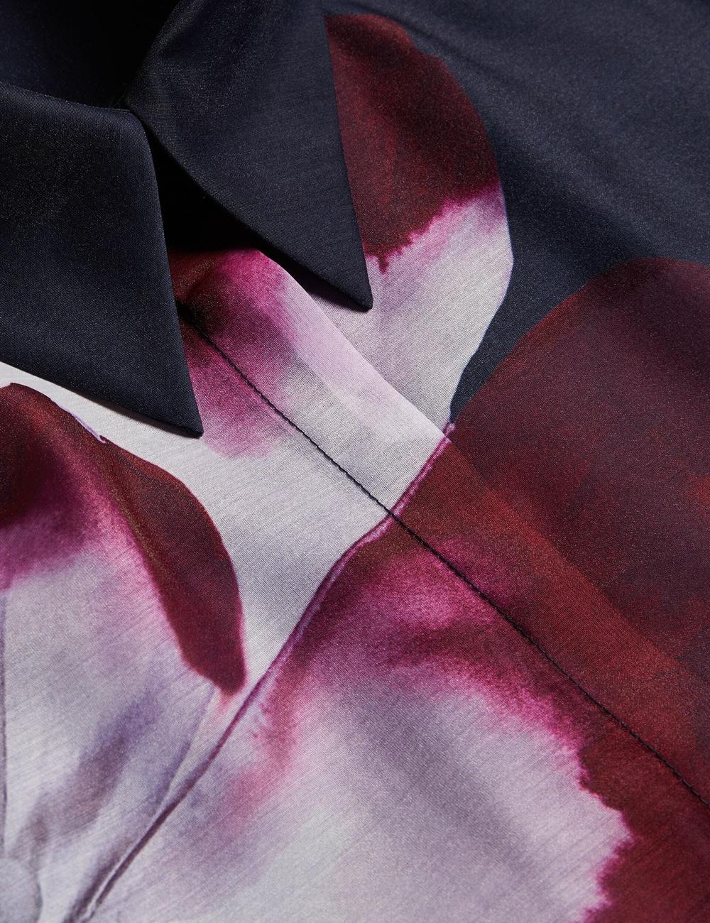Ted Baker ORRIN - Floral Sheer Organza Oversized Overhemd Dames Donkerblauw | IJGY-71523