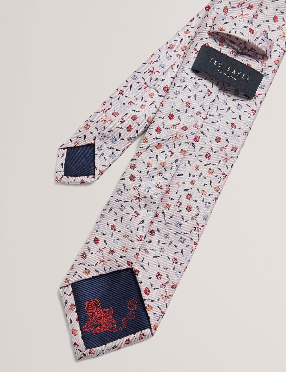 Ted Baker ORSEA - Ditsy Petal Print Woven Silk Stropdassen Heren Roze | UXFQ-26973
