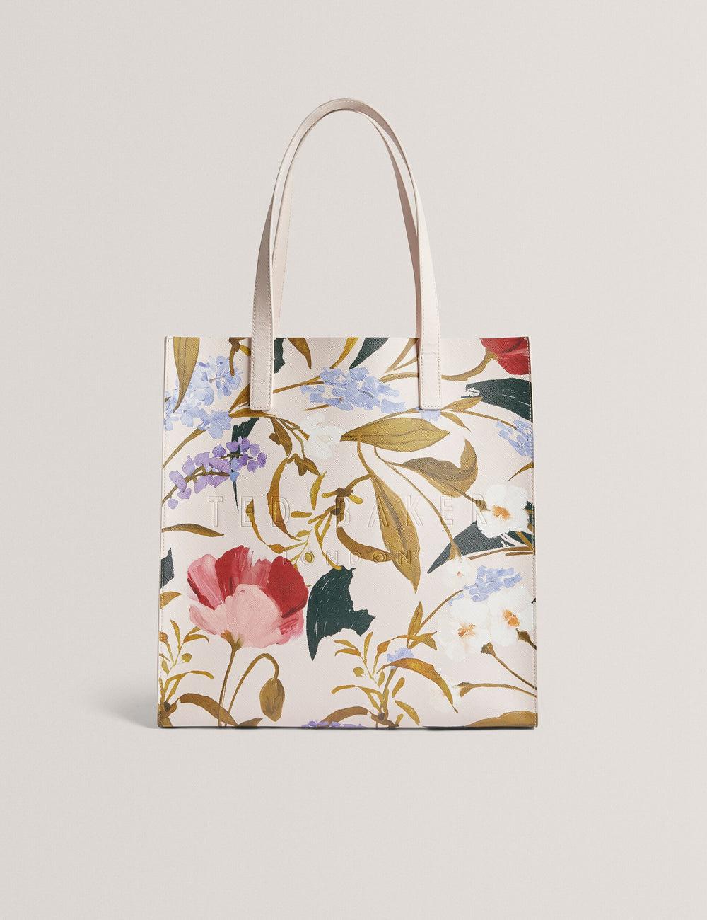 Ted Baker PALAMAA - Floral Print PU Leather Large Tote Tassen Dames Roze | JEXD-10859