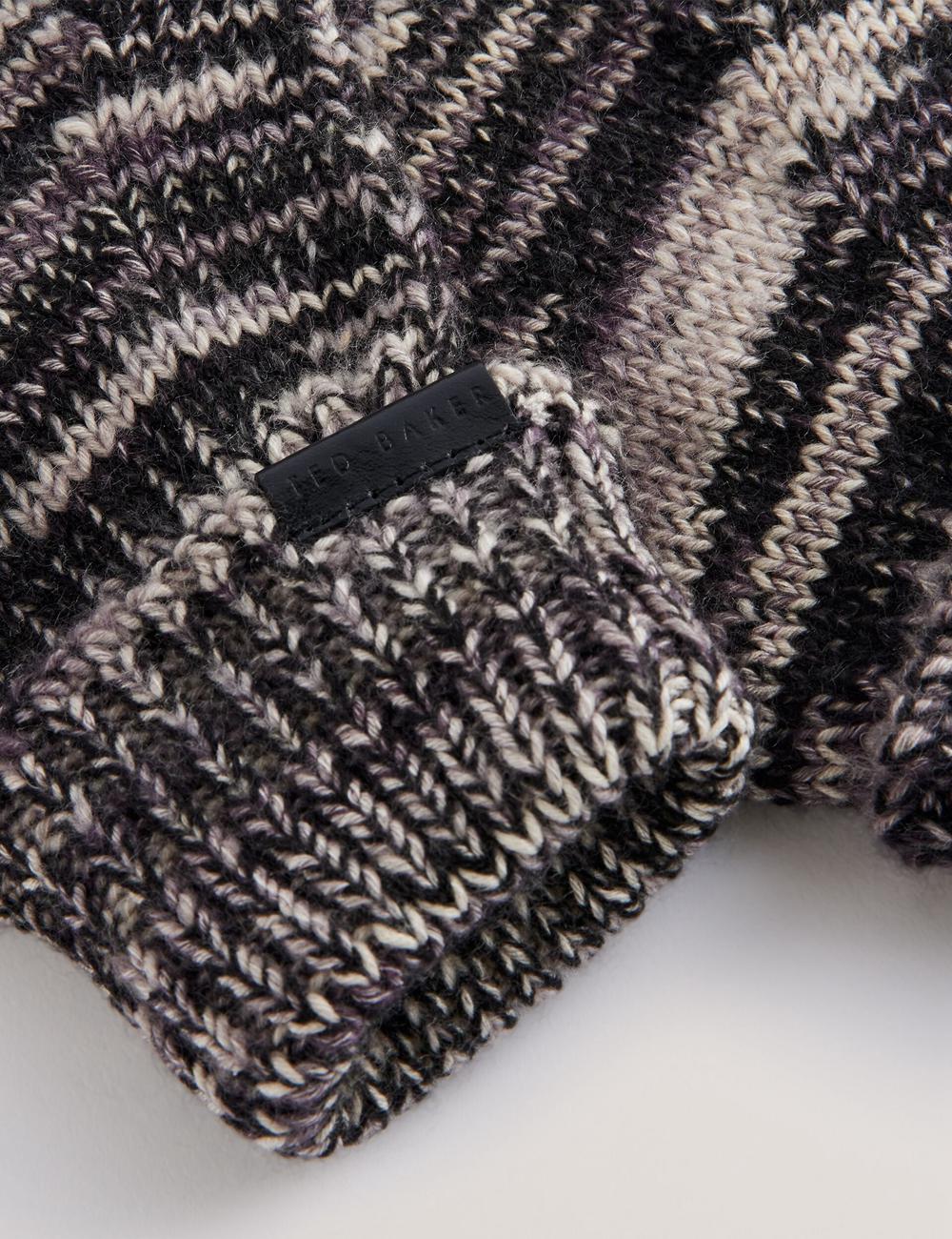 Ted Baker PERCIYS - Marl Knit Ribbed Cuff Handschoenen Heren Grijs | IUPF-85973