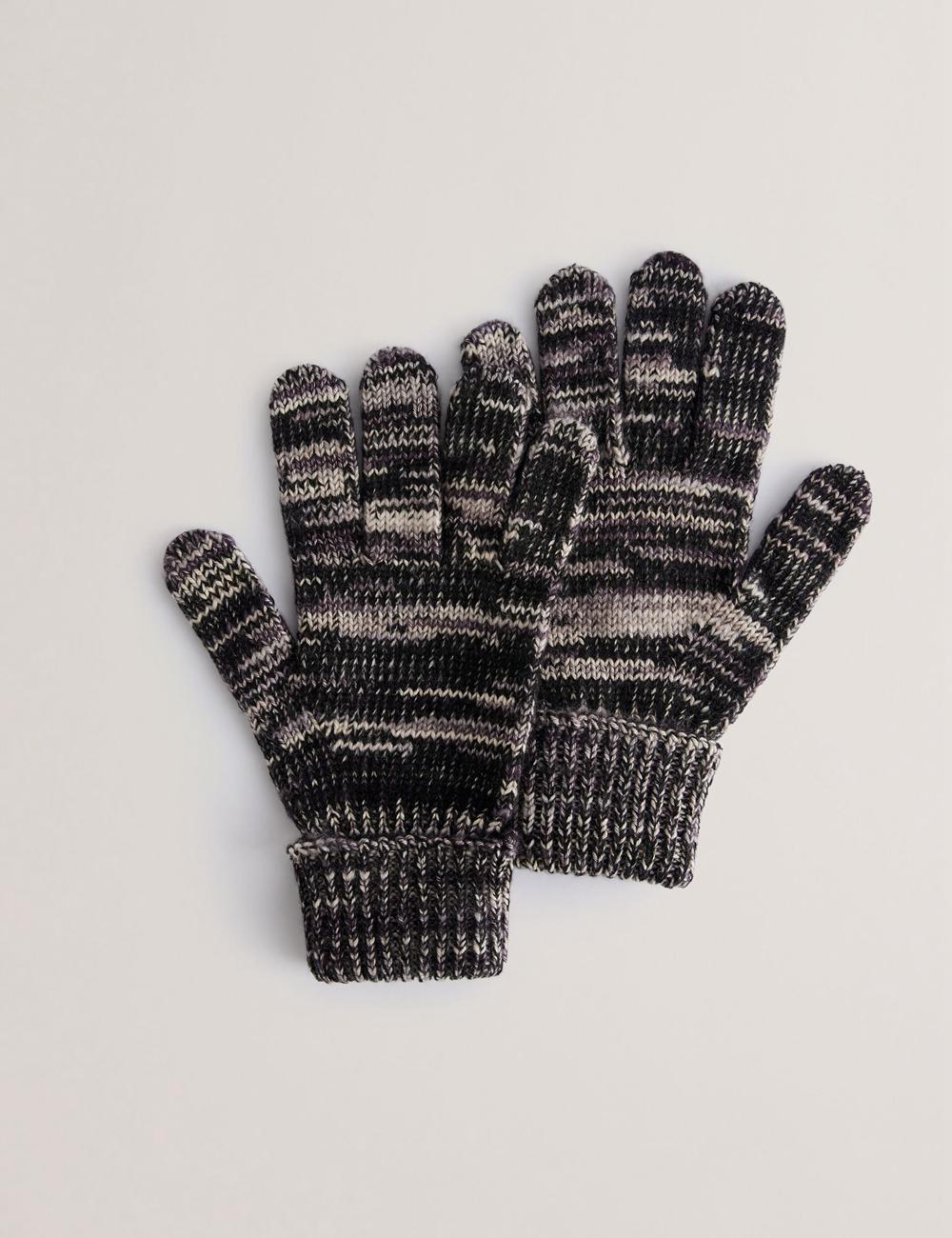 Ted Baker PERCIYS - Marl Knit Ribbed Cuff Handschoenen Heren Grijs | IUPF-85973