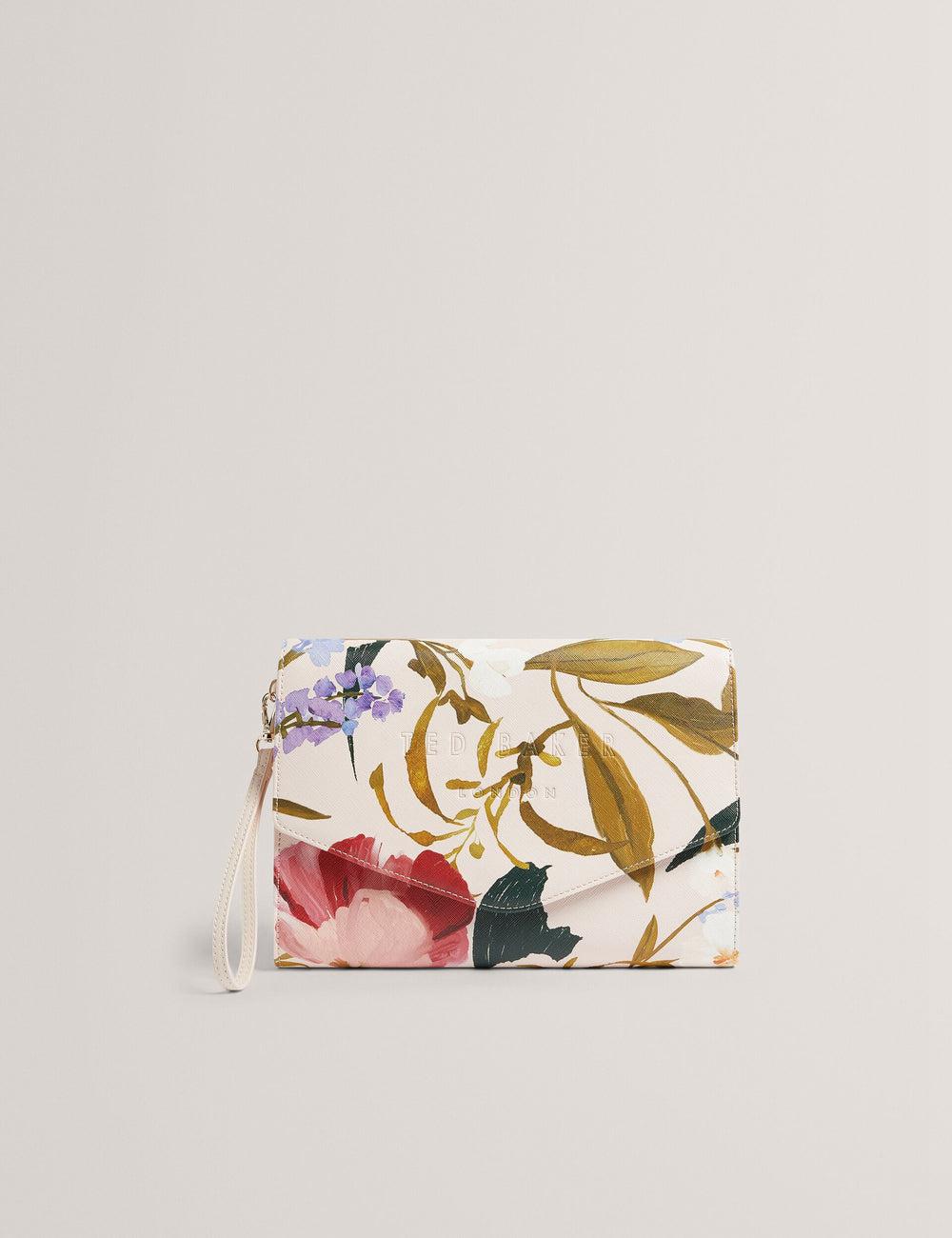 Ted Baker POSEII - Floral Print Envelope Icon Clutch Koppelingstassen Dames Roze | ZQJH-79184