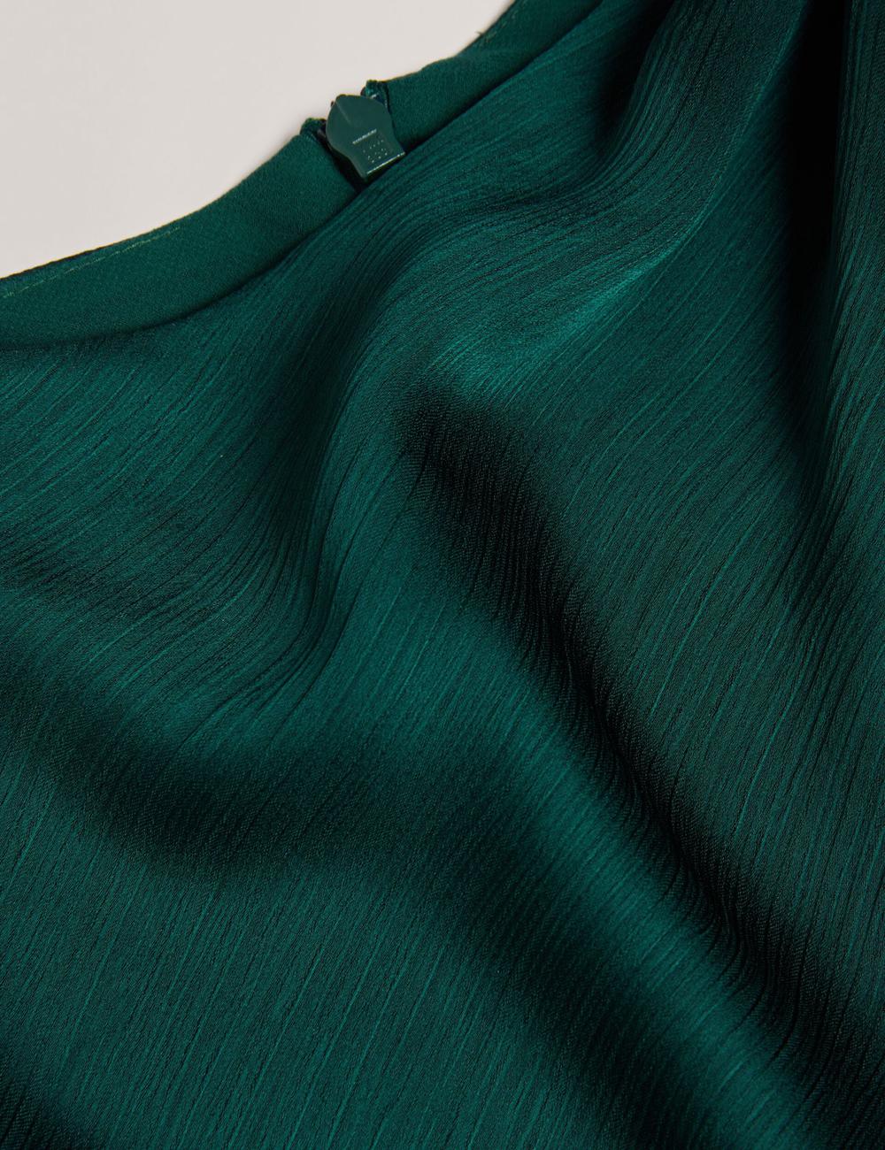 Ted Baker RIMINI - Chiffon Drape Neck Detail Maxi Jurk Dames Groen | UWQR-81793